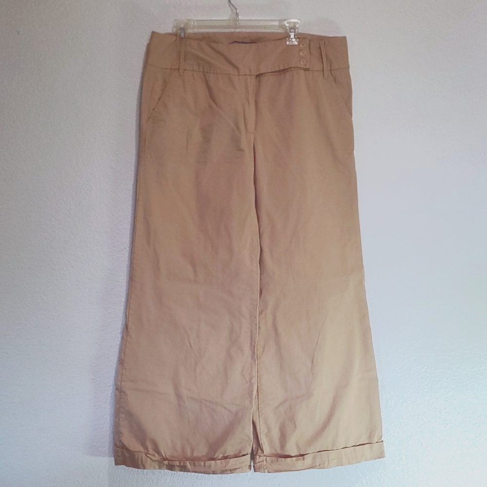 To The Max Woman's Tan Wide-Leg Pants